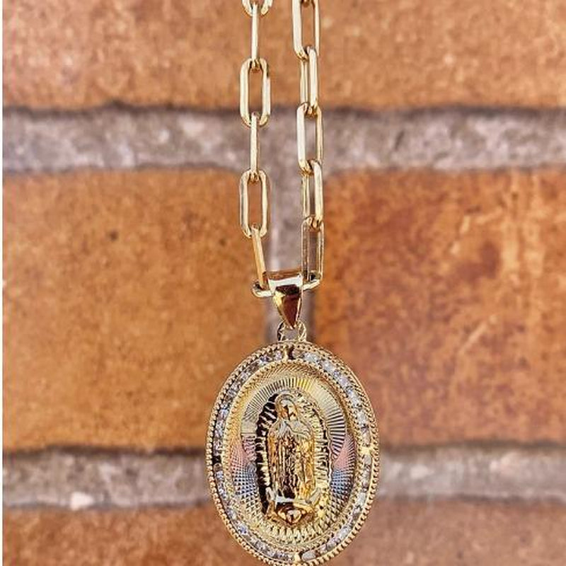Necklace Virgem De Guadalupe Jewlery Religious Gifts Everyday Womens Toddler Youth Mens