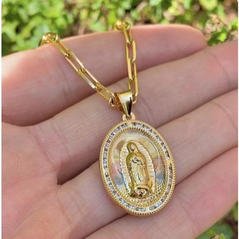 Necklace Virgem De Guadalupe Jewlery Religious Gifts Everyday Womens Toddler Youth Mens