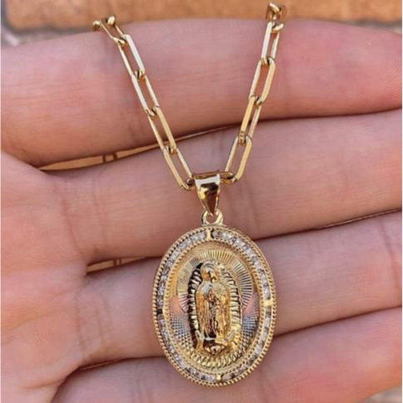Necklace Virgem De Guadalupe Jewlery Religious Gifts Everyday Womens Toddler Youth Mens